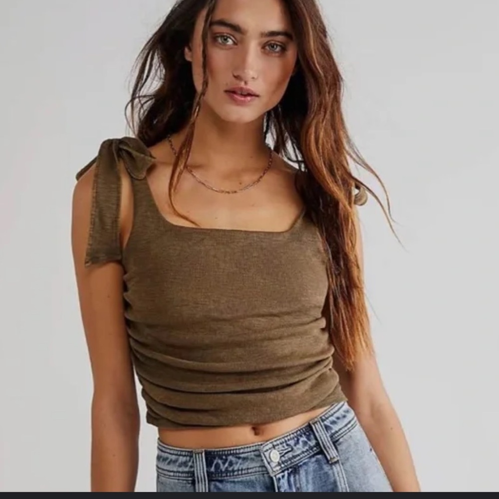 Free People Boulevard tank size L bow straps